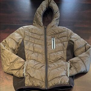 Michael Kors Kids Olive Hooded Puffer Jacket